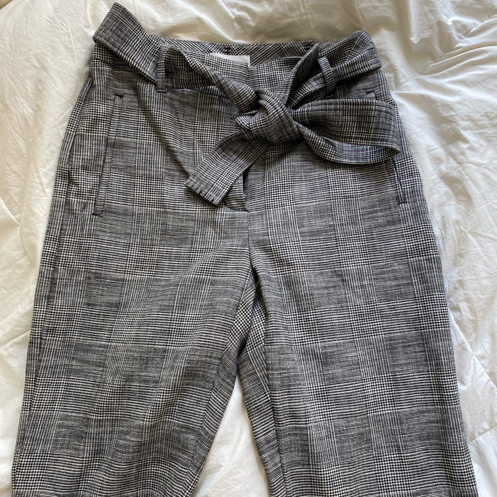 Tie front check pant Aritzia - grey